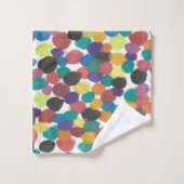 ドット芸術的抽象芸術 バスタオルセット (ウォッシュタオル)