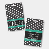 ドット荷物タグ/バッジ バッジ (正面＆裏面)