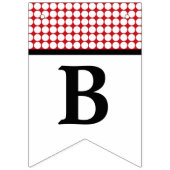 ドット赤と白バースデーパーティー バンティングフラッグ (第2の旗)