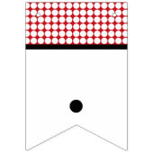 ドット赤と白バースデーパーティー バンティングフラッグ (第1の旗)