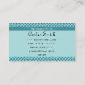 ドット魅力的とストライプ海表示 名刺 (裏面)