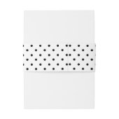 ドット黒と白のカスタム腹の曲げ招待 招待状ベリーバンド (裏面例)