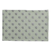 ドット黒と白のターゲット鏡+あなたの背後。 枕カバー (裏面-左)