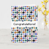 ドット – おめでとう! カード (黄色い花)