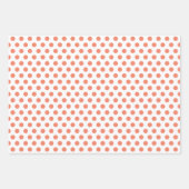 ドット（オレンジ） ラッピングペーパーシート (正面2)