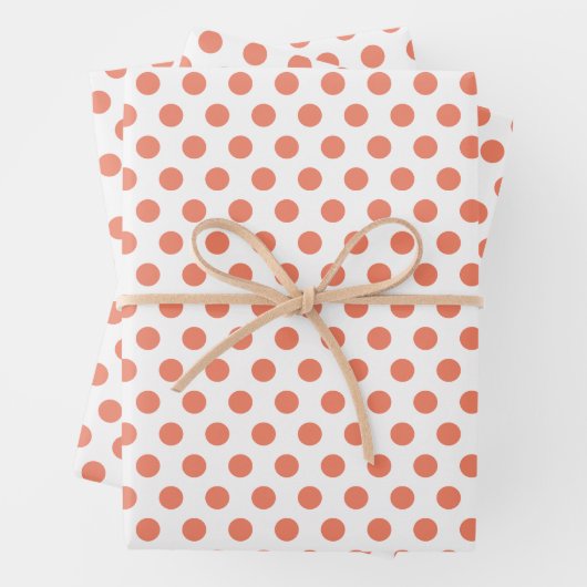 ドット（オレンジ） ラッピングペーパーシート (インサイチュ)