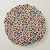 ドット・ガンボール鮮やかな鮮やかな色のバースト ラウンドクッション (裏面)