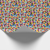 ドット・ガンボール鮮やかな鮮やかな色のバースト ラッピングペーパー (角)