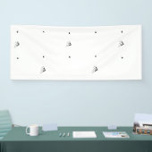 ドット、グレー淡い色ののバナー 横断幕 (トレードショー)