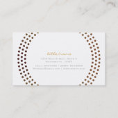 ドット ゴールド サークル モダン ドット ビジネス カード (裏面)