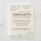 ドット＆サークルの招待状（ブラウン） 招待状 (裏面)