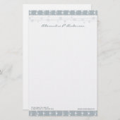 ドット&ストロー石板グレーカスタマイズ文具 便箋 (正面/裏面)