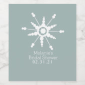 ドット・スノーフレーク・クリスマス・ウィンター ワインラベル (シングルラベル)