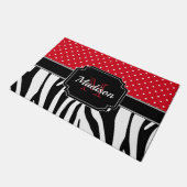 ドット&ゼブラ印刷 ドアマット (アングル)