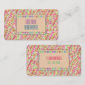 ドット（ピンク） 名刺 (正面/裏面)