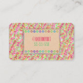 ドット（ピンク） 名刺 (裏面)