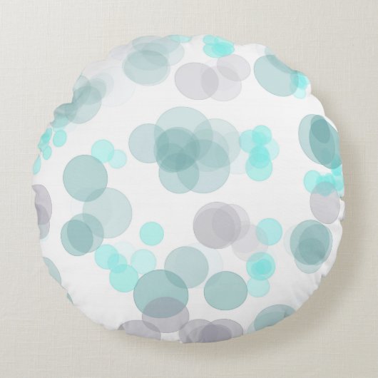 ドット・ブルースの世界 ラウンドクッション (正面)