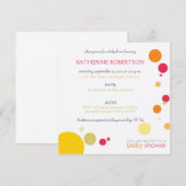 ドット – ベビーシャワー招待状 招待状 (正面/裏面)