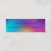 ドット、ホログラフィックインスタグラムのソーシャルメディア スキニー名刺 (裏面)