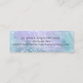 ドット、ホログラフィックダイヤモンドInstagramソーシャルメディア スキニー名刺 (裏面)