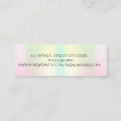 ドット,ホログラフィック虹色インスタグラムのソーシャルメディア スキニー名刺 (裏面)