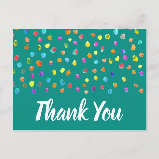 ドット ボヘミア 水彩アート名言 ありがとう ポストカード (正面)