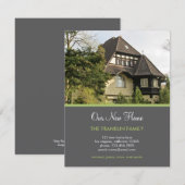 ドット ボーダー フォト 引っ越しのお知らせ 案内状 (正面/裏面)