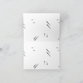 ドット、ミルクホワイト、ロマンス折り畳みサンキューカード サンキューカード (内部)