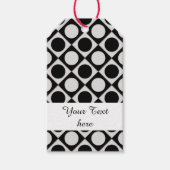ドット&正方形/白黒+アイディア ギフトタグ (正面)