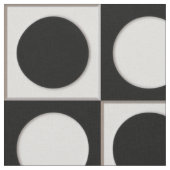 ドット&正方形/白黒+アイディア ファブリック (クローズアップ)