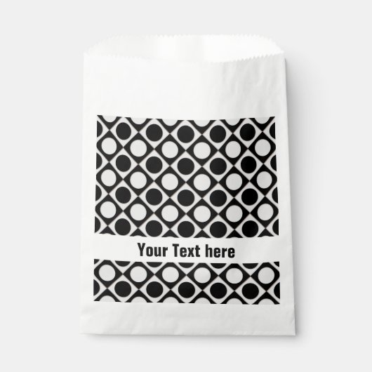 ドット&正方形/白黒+アイディア フェイバーバッグ (正面)