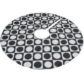 ドット&正方形/白黒+アイディア ブラッシュドポリエステルツリースカート (アングル)