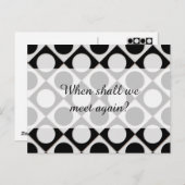 ドット&正方形/白黒+アイディア ポストカード (正面/裏面)