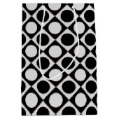 ドット&正方形/白黒+アイディア ミディアムペーパーバッグ (正面)