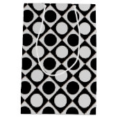 ドット&正方形/白黒+アイディア ミディアムペーパーバッグ (裏面)