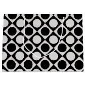 ドット&正方形/白黒+アイディア ラージペーパーバッグ (正面)