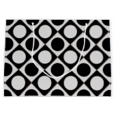 ドット&正方形/白黒+アイディア ラージペーパーバッグ (正面)