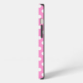 ドット 水玉 ソフトピンク iPhoneケース (左側面)