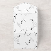 ドット、雪のドリフト オールインワン招待状 (外側)