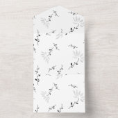 ドット、雪のドリフト オールインワン招待状 (内側)