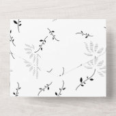 ドット、雪のドリフト オールインワン招待状 (裏面)