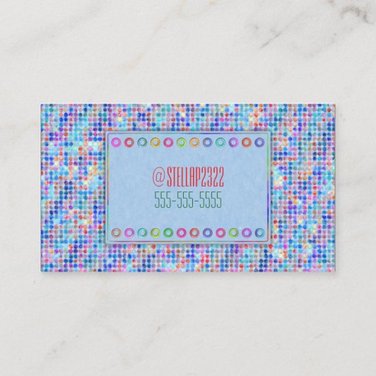 ドット(青) 名刺 (裏面)