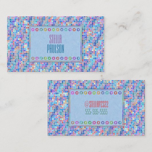 ドット（青） 名刺 (正面/裏面)