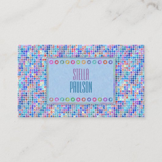 ドット（青） 名刺 (正面)