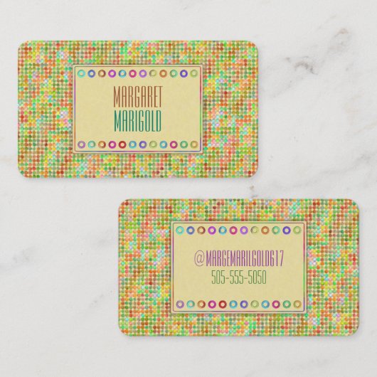ドット（黄） 名刺 (正面/裏面)