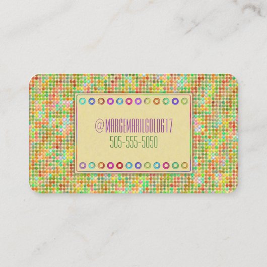 ドット（黄） 名刺 (裏面)