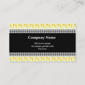 ドット、黒、白、黄色 名刺 (裏面)