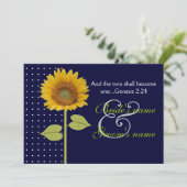 ドット sunflower 3 ウェディング 招待状 (スタンド正面)