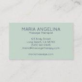 ドットnダッシュ幾何モダン水色パターン 名刺 (裏面)