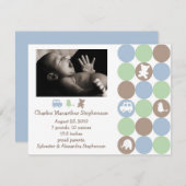 ドットN図形の誕生発表 案内状 (正面/裏面)